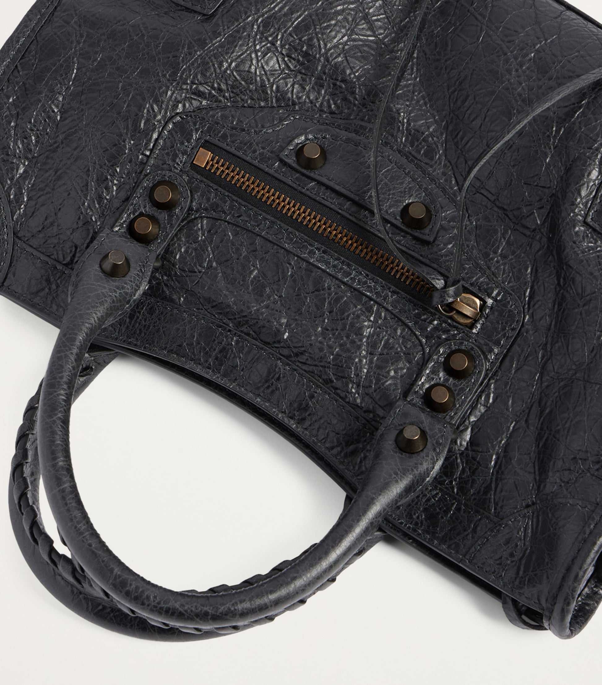 Balenciaga Black Small Leather Le City Top-Handle Bag