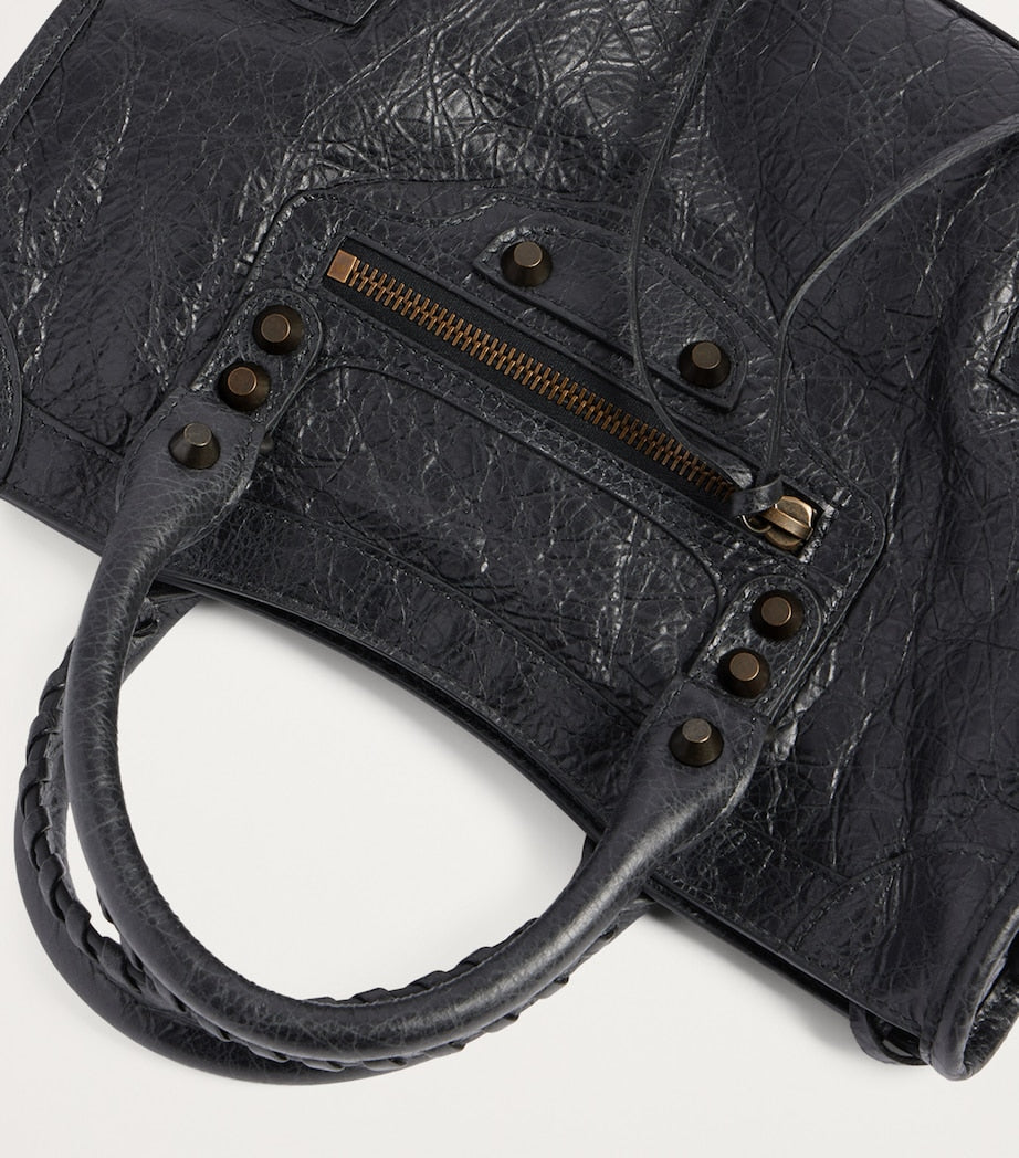 Balenciaga Black Small Leather Le City Top-Handle Bag