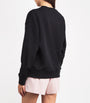 Black Cotton-Blend Club Crew Sweatshirt