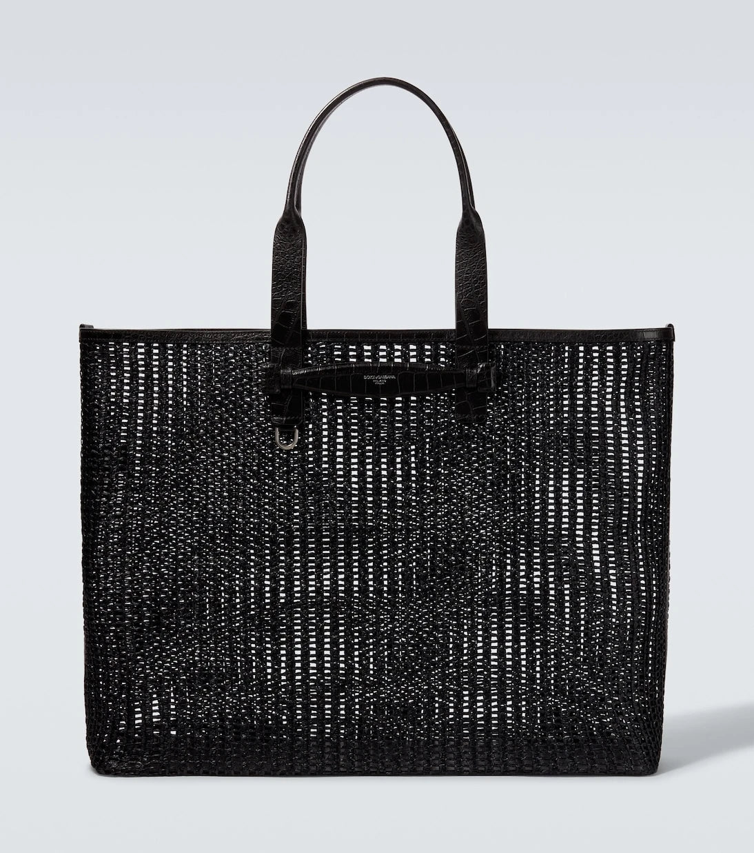 Dolce&Gabbana - Adamo woven leather-trimmed shopper
