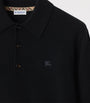 Burberry Black Cashmere EKD Polo Shirt