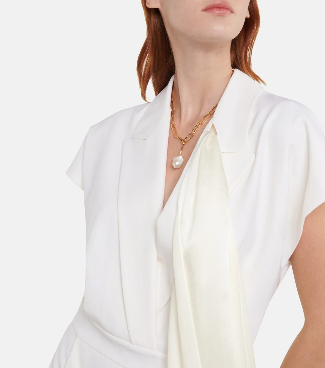 Roksanda - Bridal cape-detail wool jumpsuit