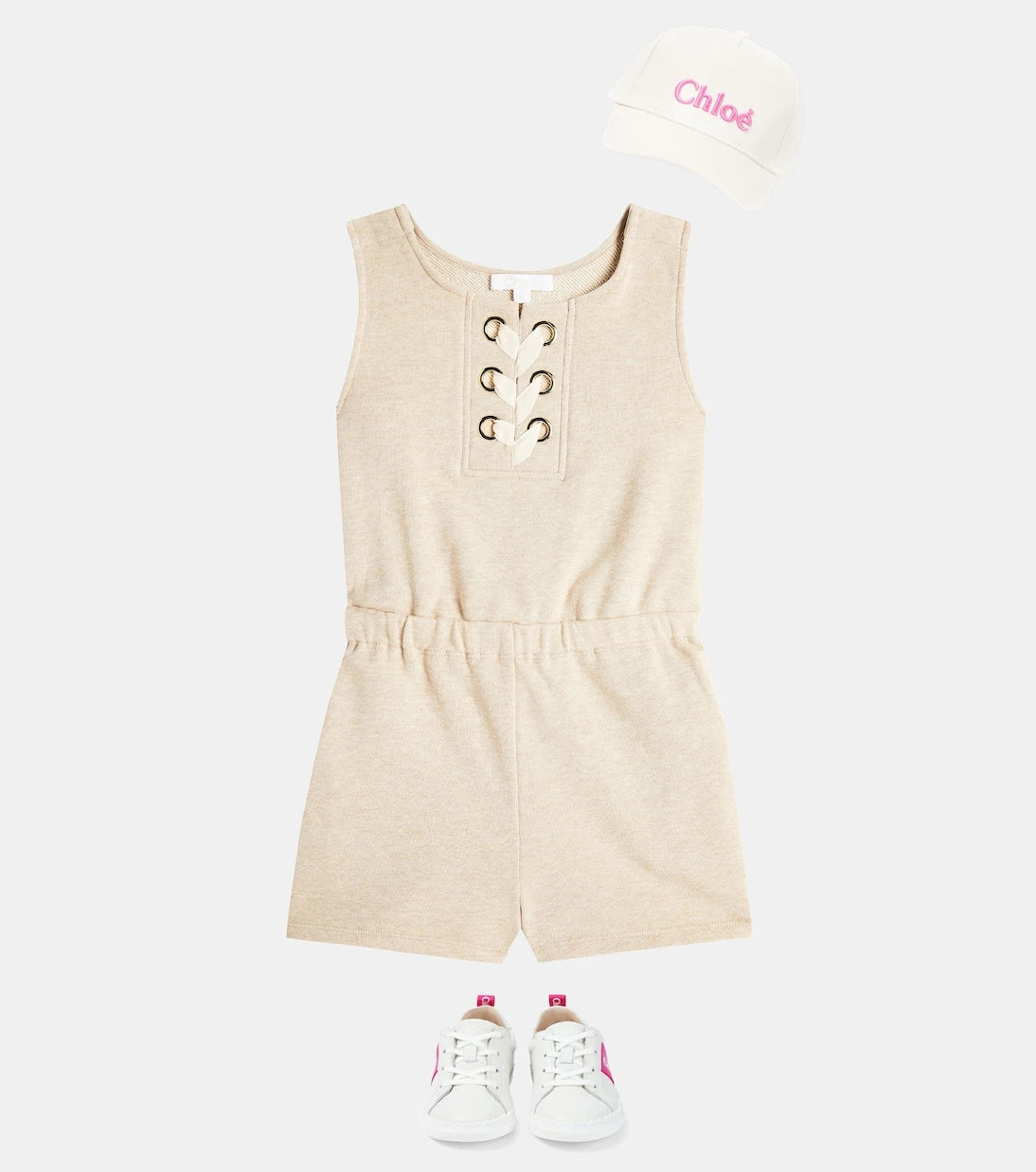 Chloé Kids - سالوبيت من القطن الفليس