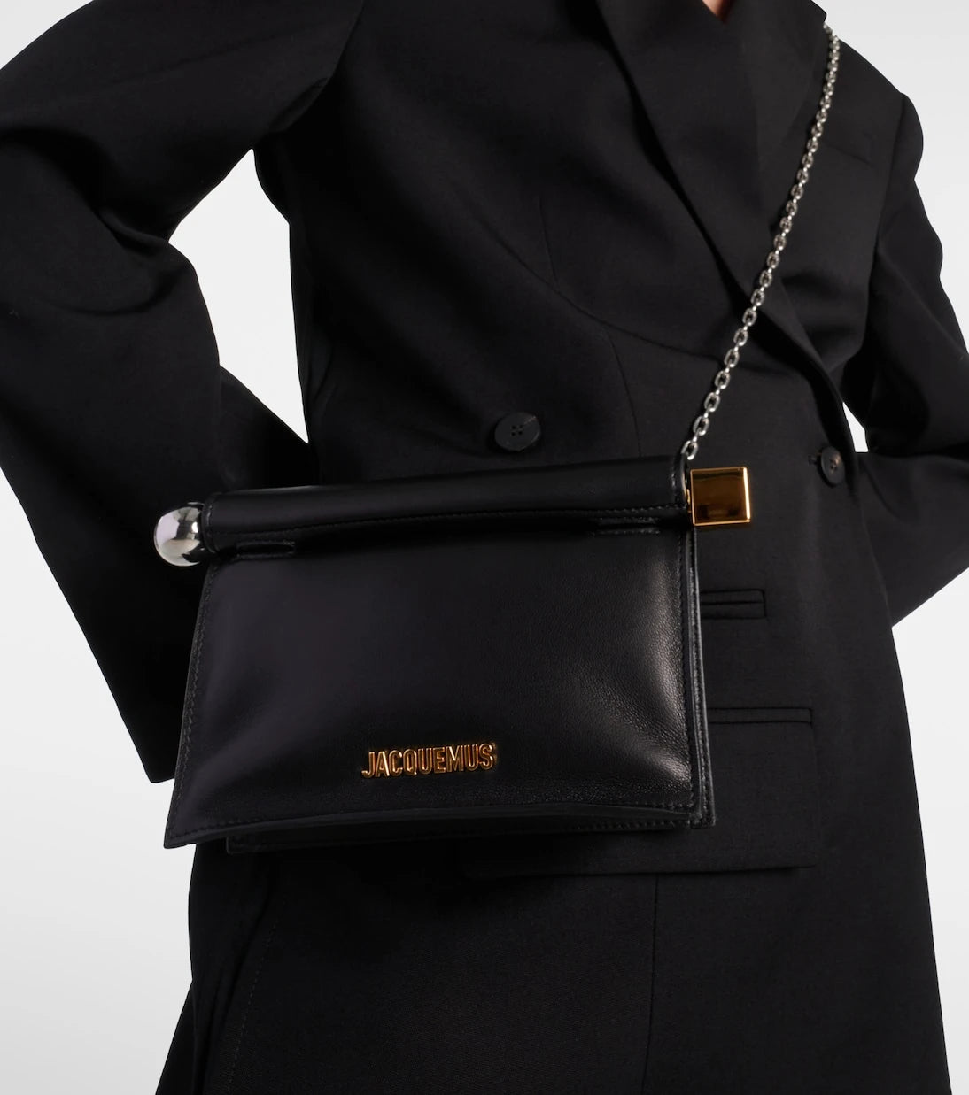 Jacquemus - La Petite Pochette Rond Carré leather clutch