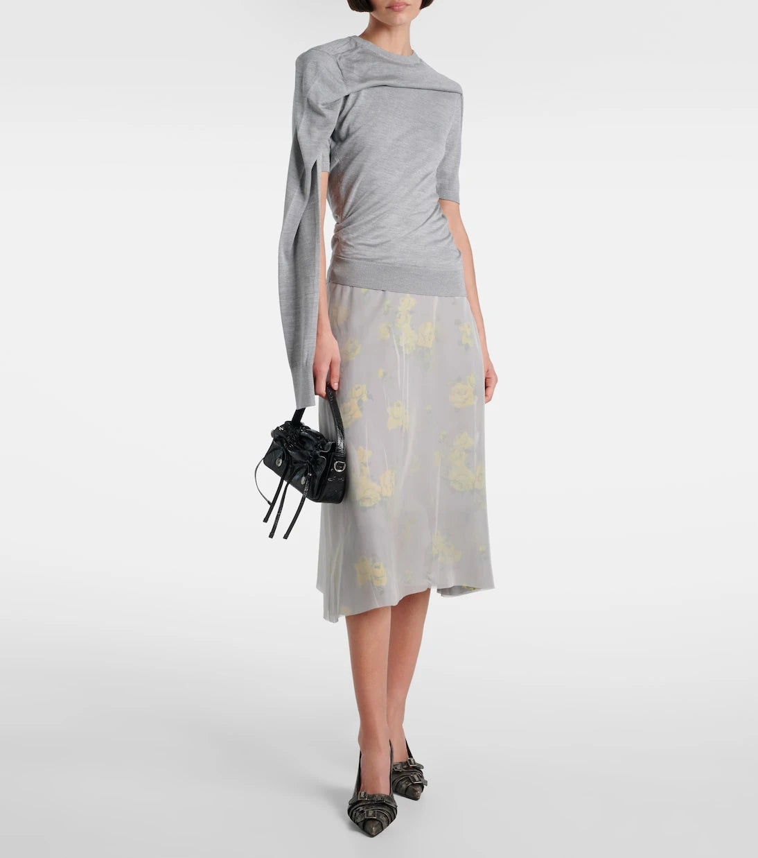 Acne Studios - Draped silk jersey top