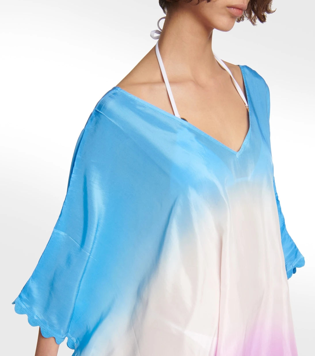 Juliet Dunn - Ombré silk poncho