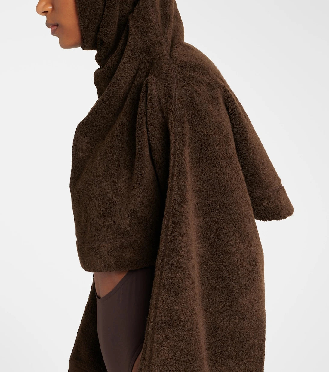 Alaïa - Cropped cotton terry hoodie