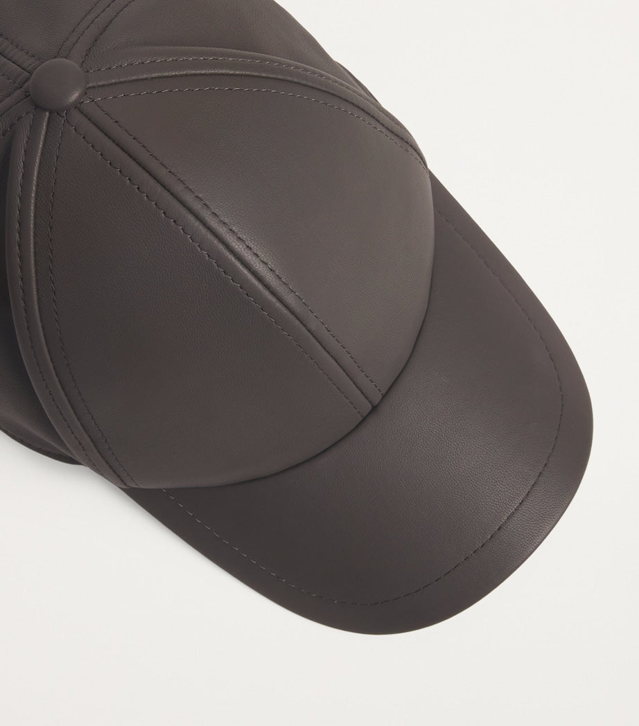 Yves Salomon Black Lambskin Cap
