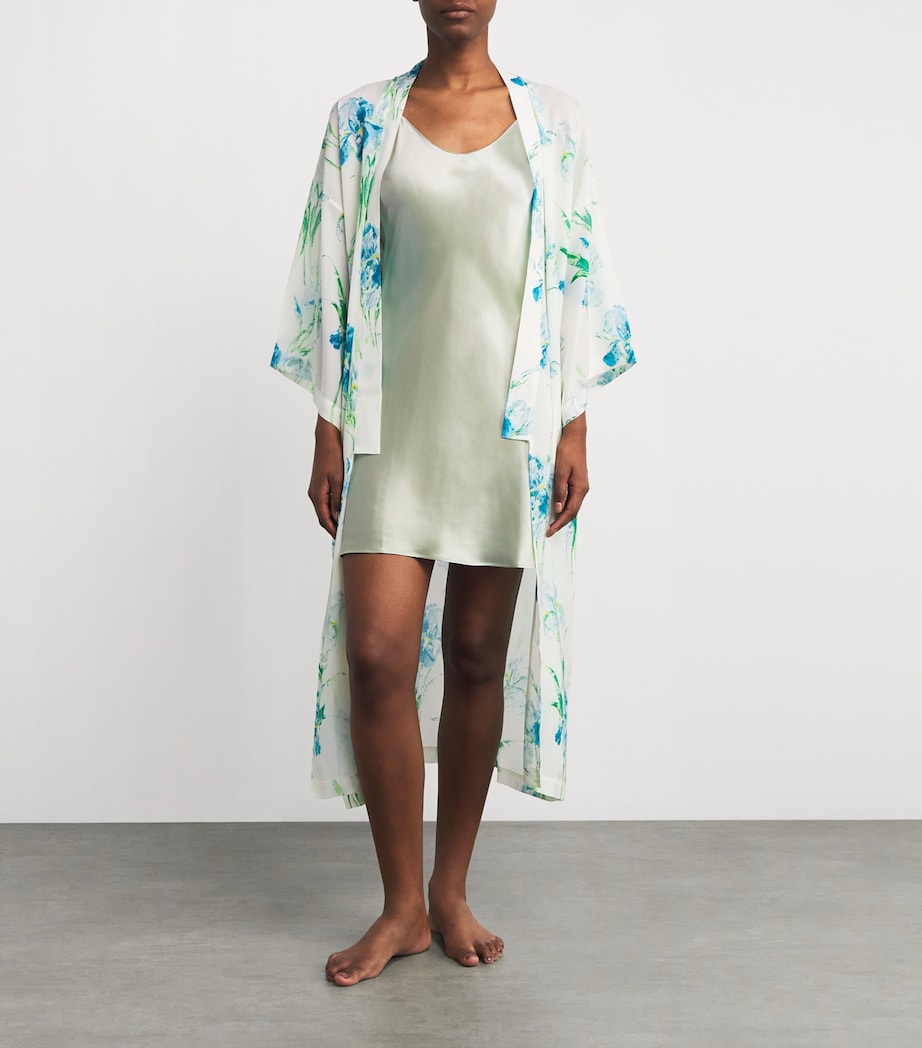 Blue Silk Venus Slip Nightdress