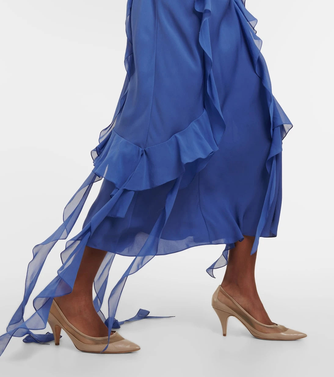 Khaite - River leather and mesh pumps