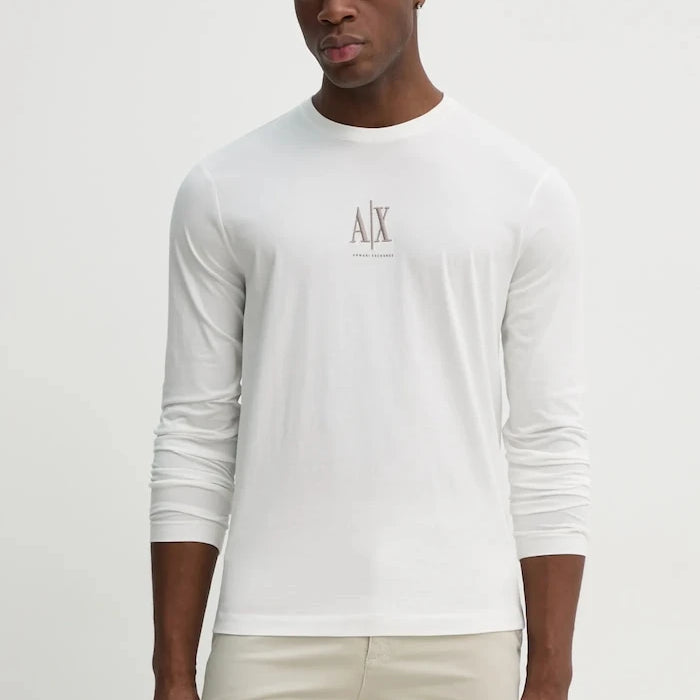 Armani Exchange erkek pamuklu uzun kollu bluz