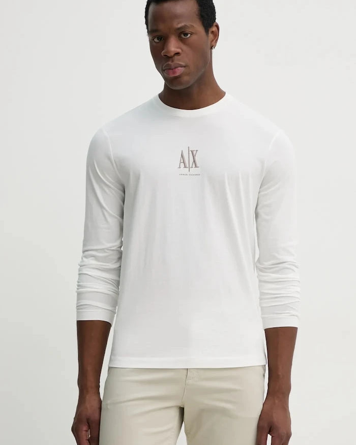 Armani Exchange erkek pamuklu uzun kollu bluz