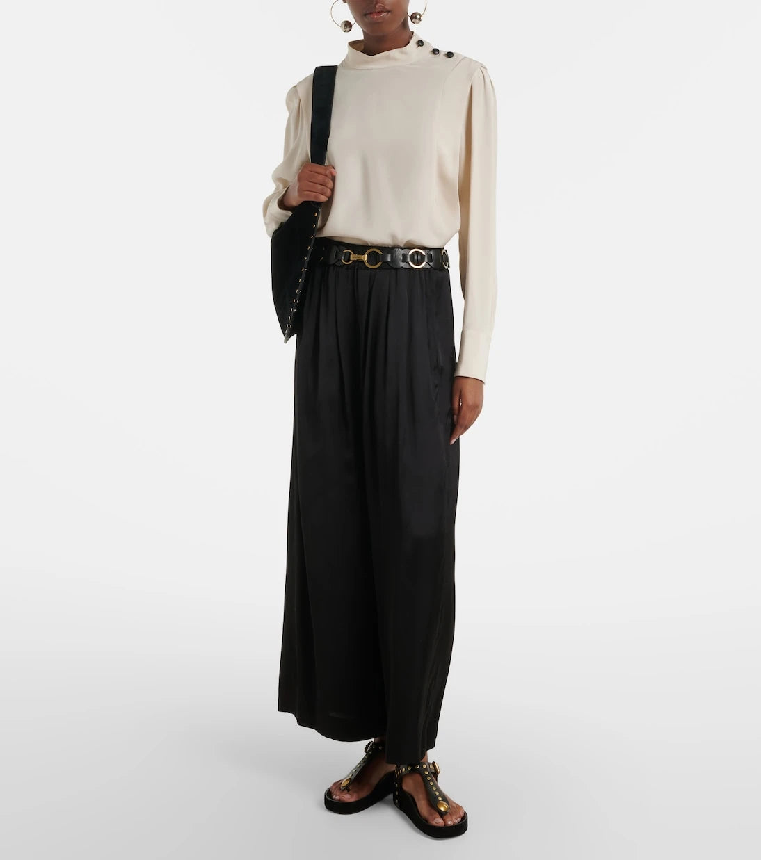 Isabel Marant - Nolia satin wide-leg pants