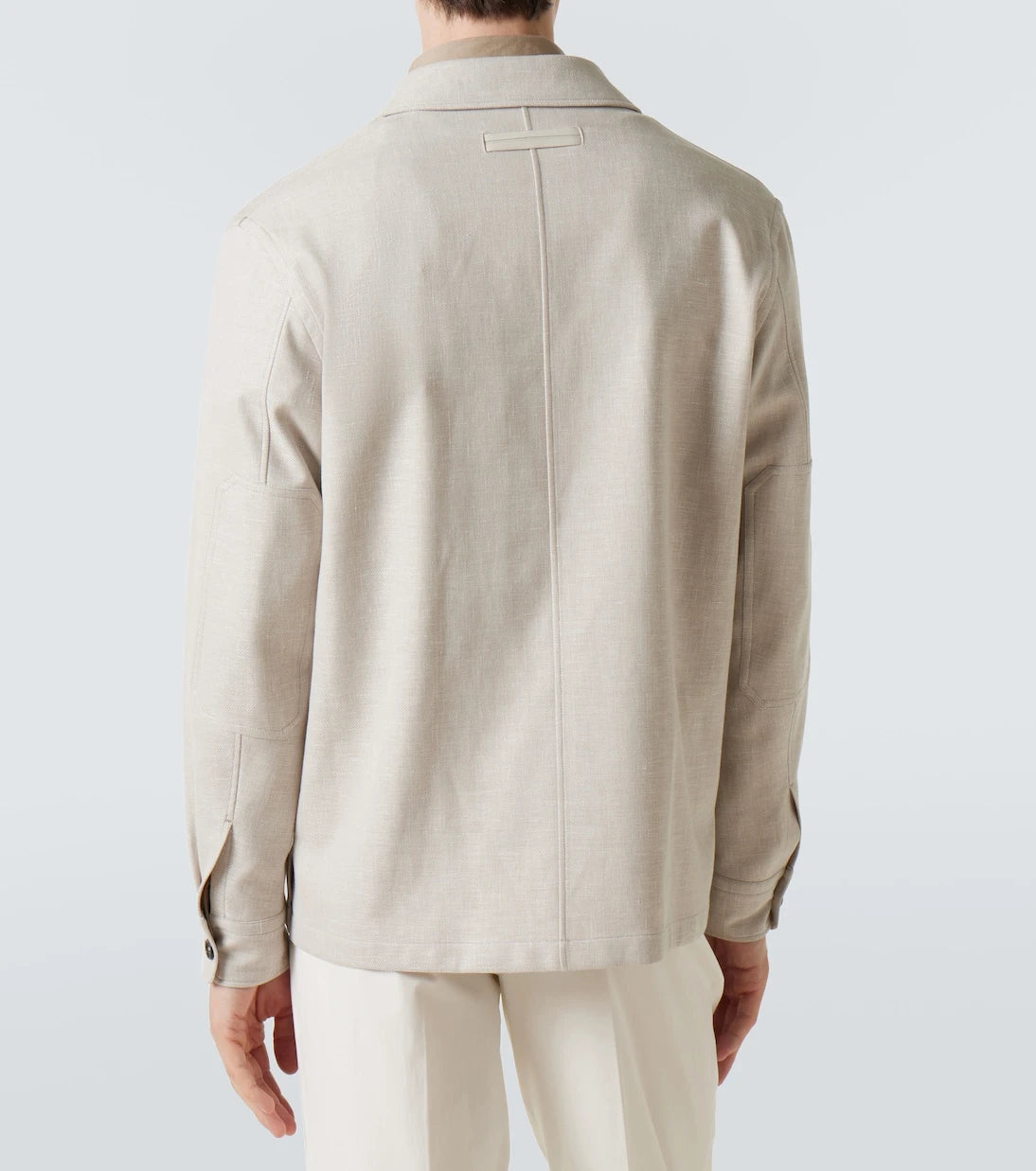 Zegna - قميص علوي من مزيج الكتان والصوف والحرير