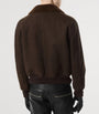 Brown Suede Bomber Jacket