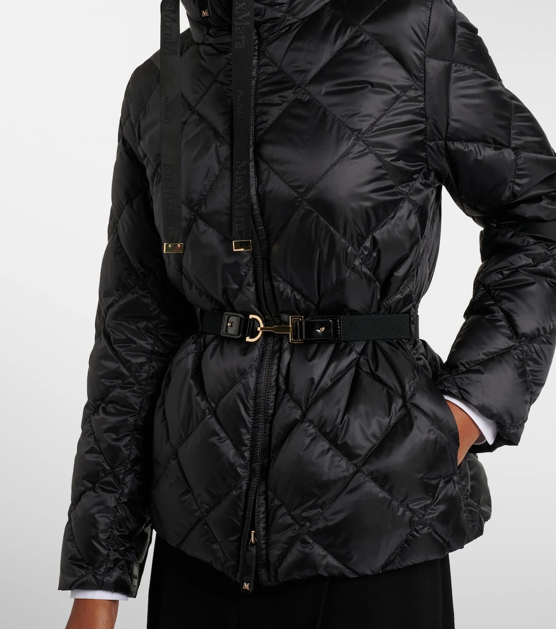 Max Mara - Kemerli kapitone mont