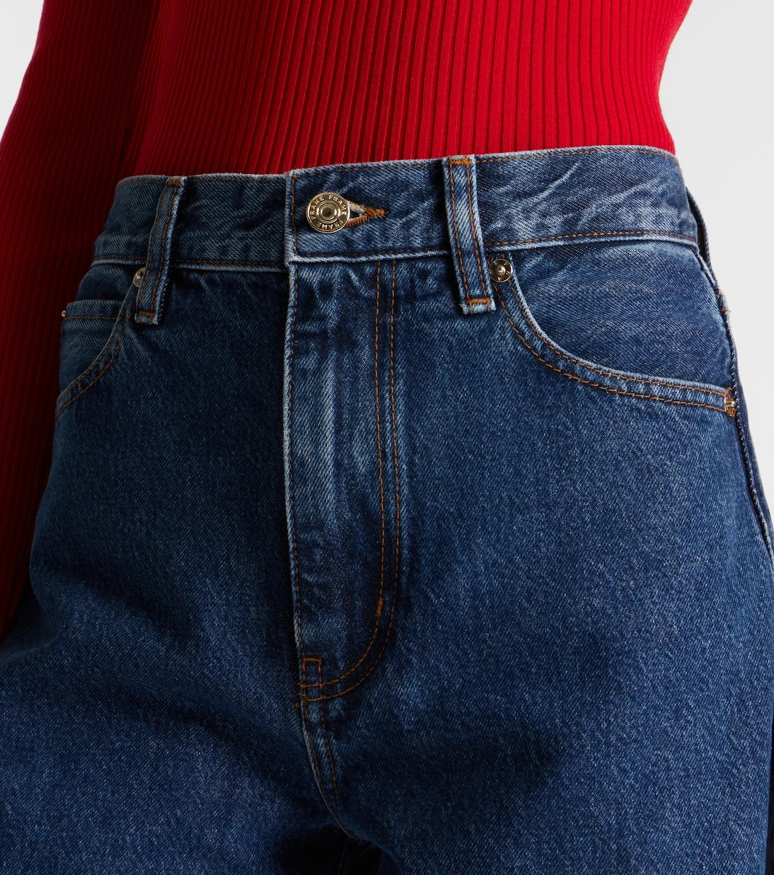 Frame - Neat high-rise straight jeans