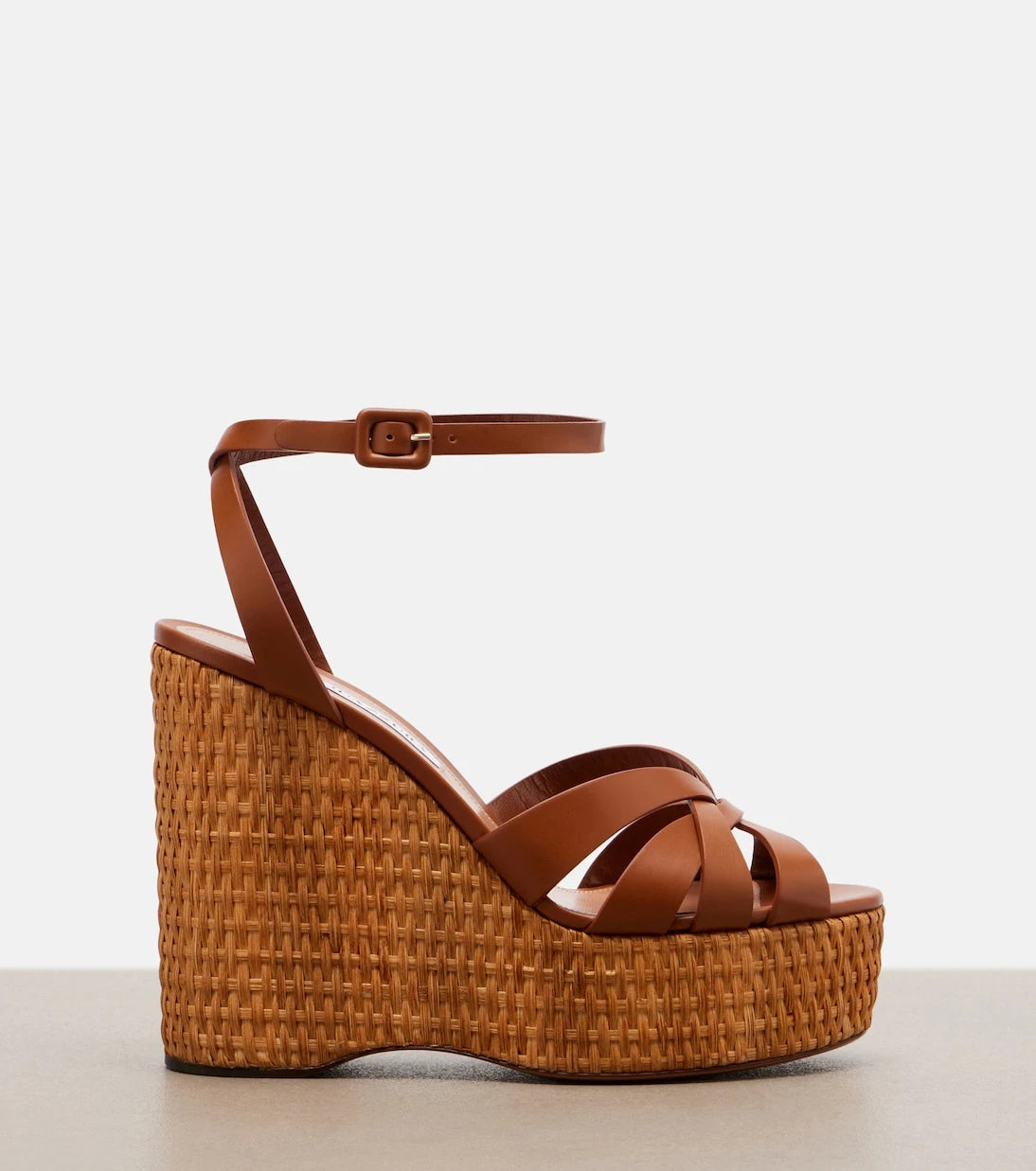 Aquazzura - Copacabana leather wedge sandals