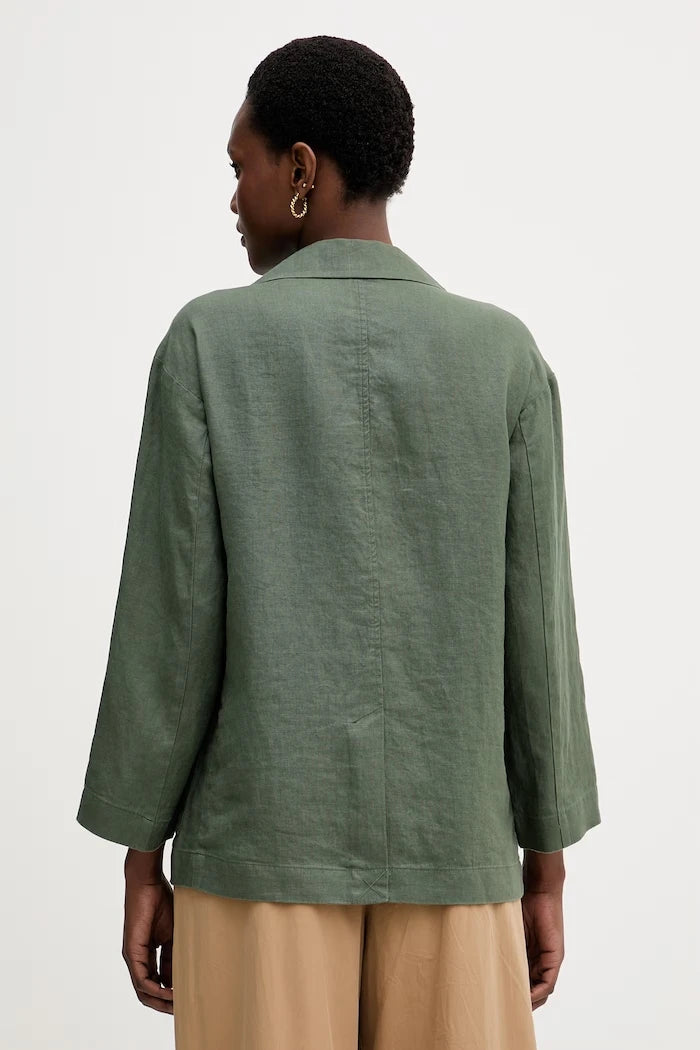 United Colors of Benetton Tek Düğmeli Kadın Keten Ceket