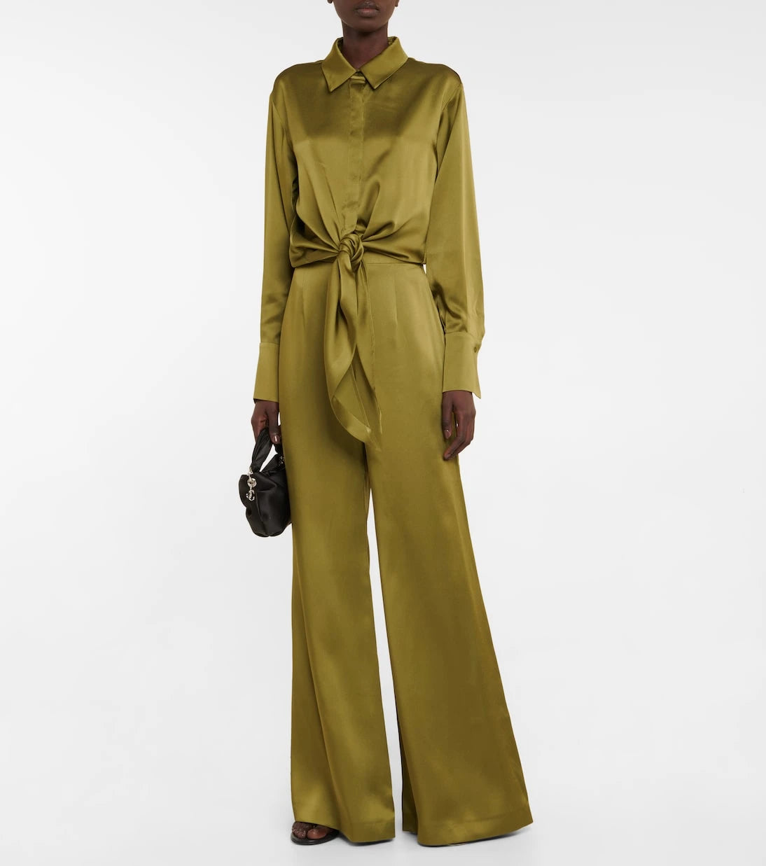 Galvan - Escape Lido satin palazzo pants