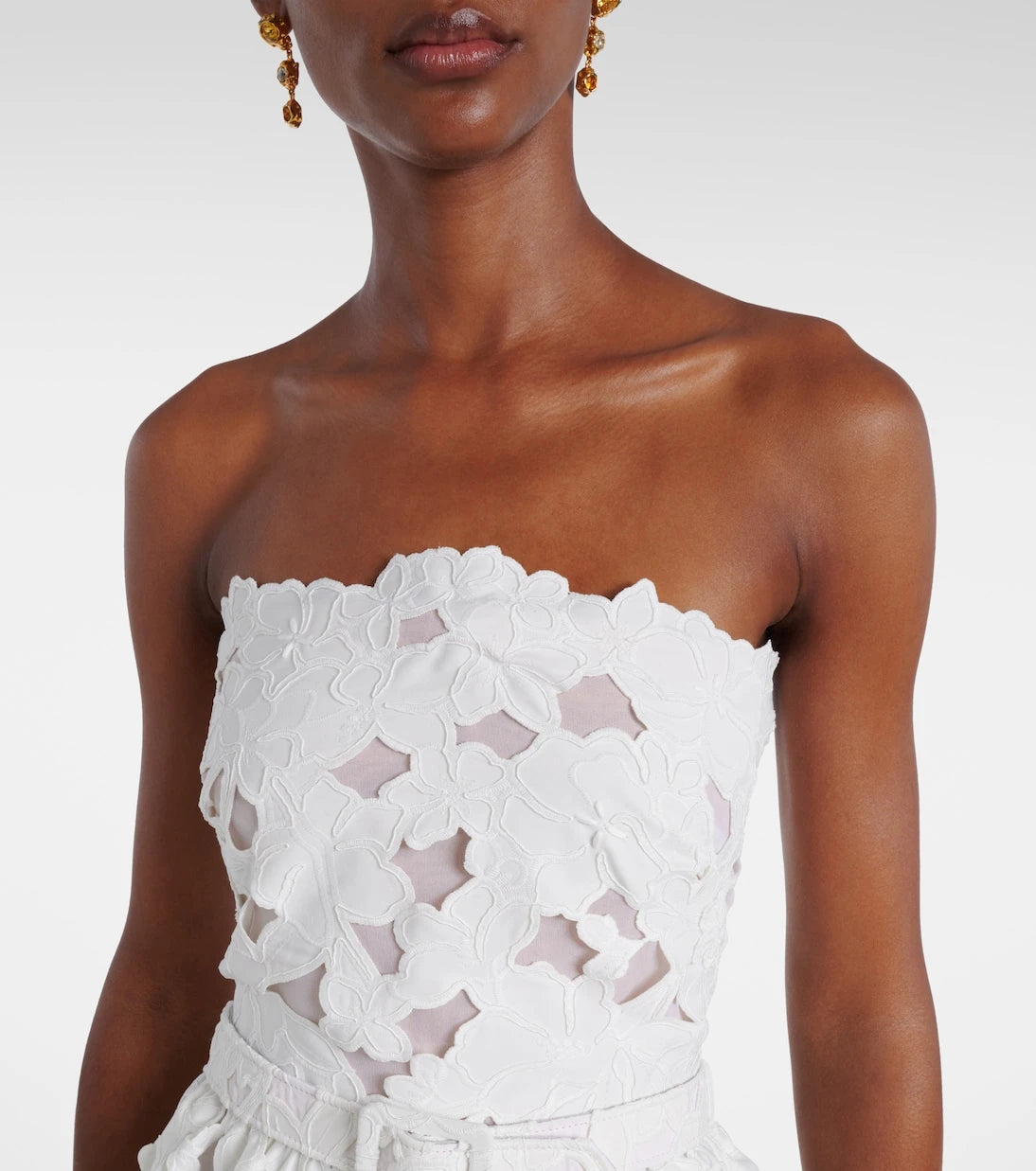 Oscar de la Renta - Lace bustier dress