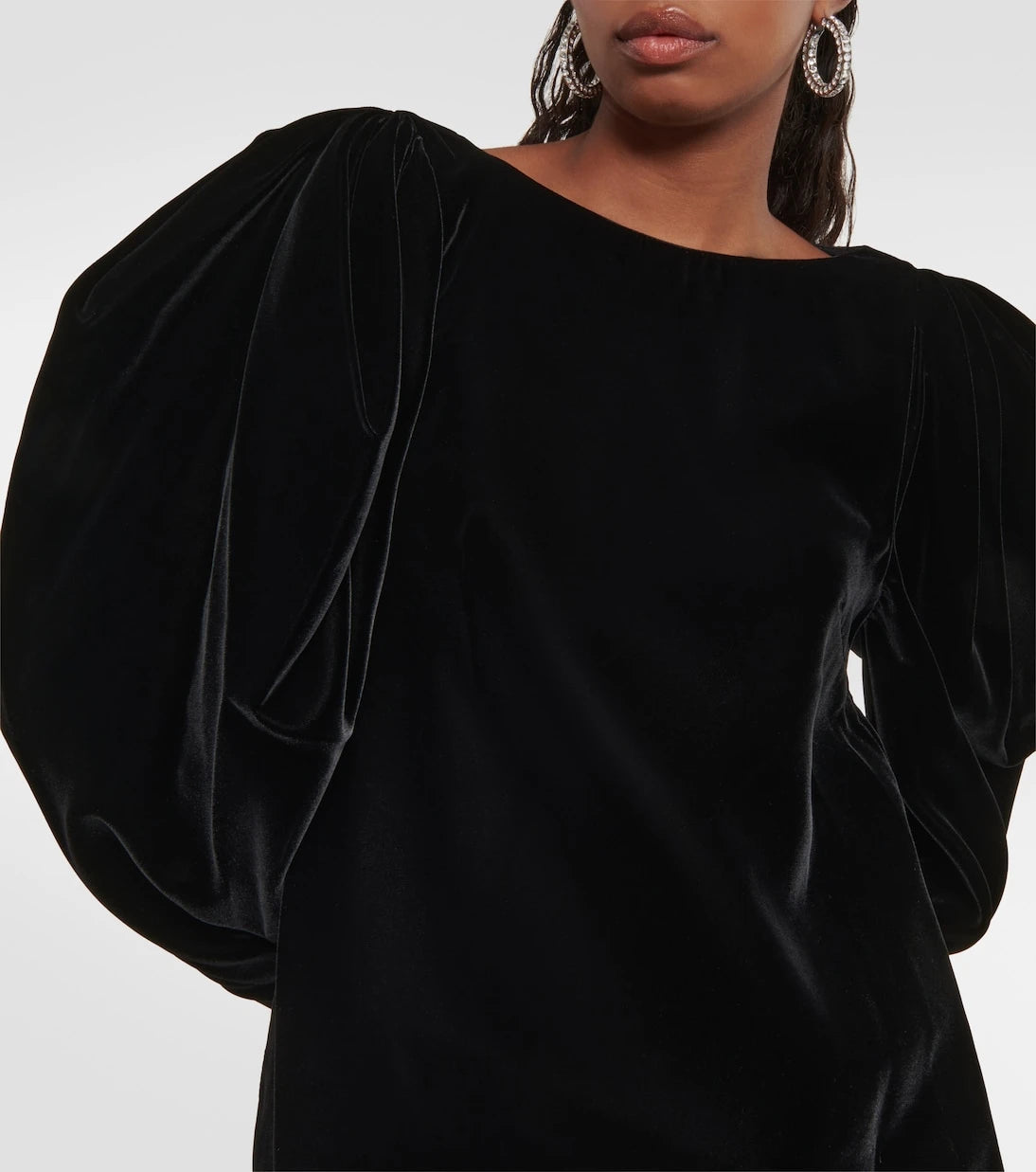 Nina Ricci - Puff-sleeve velvet minidress