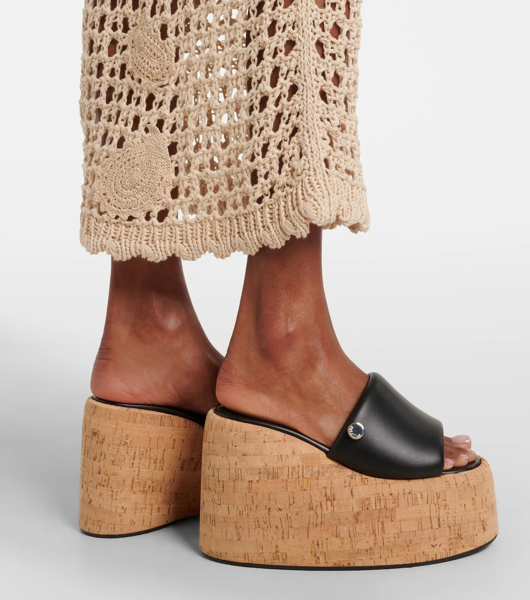 The Attico - Open-knit cotton beach cover-up