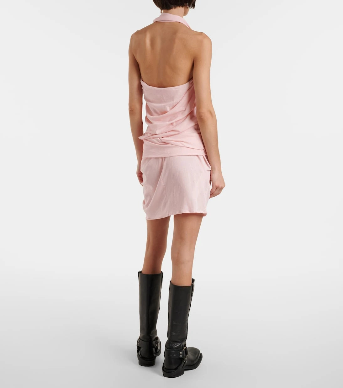 Entire Studios - Draped cotton-blend jersey minidress