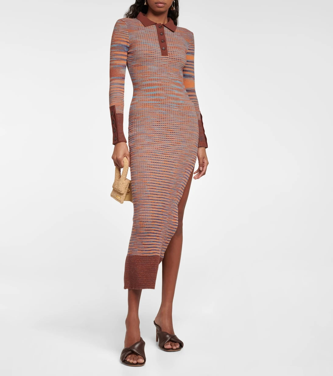 Jacquemus - La Robe Zucca cotton-blend midi dress