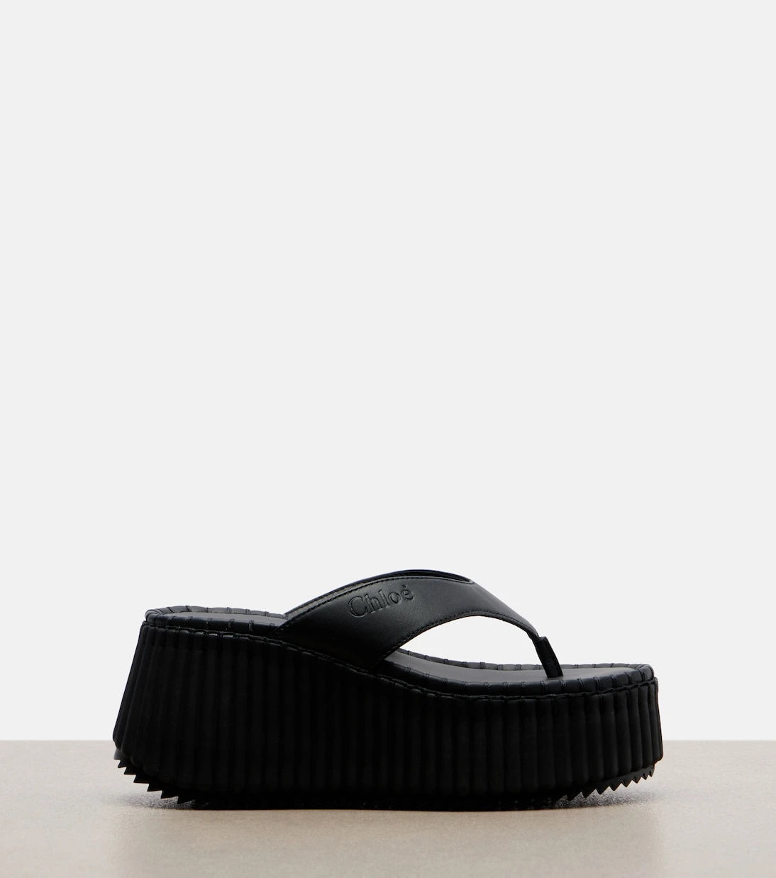 Chloé - Nama leather platform thong sandals