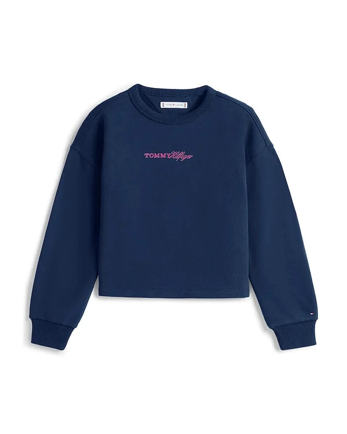 Tommy Hilfiger çocuklar için pamuklu sweatshirt
