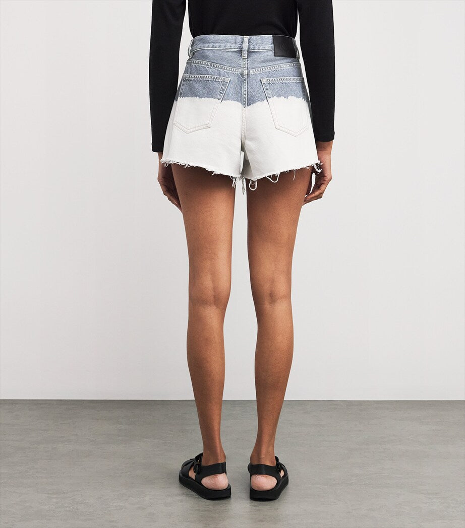 Maje Black Tie-Dye Denim Shorts