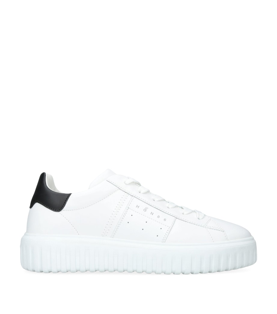 Leather H-Stripes Sneakers WHITE
