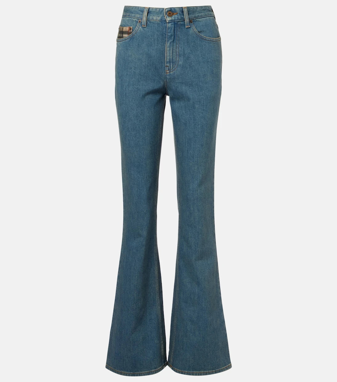 Burberry - Burberry Check flared jeans