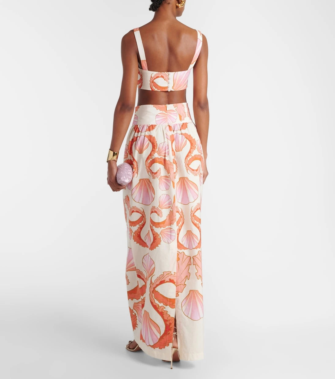 Adriana Degreas - Seashell printed cotton bra top