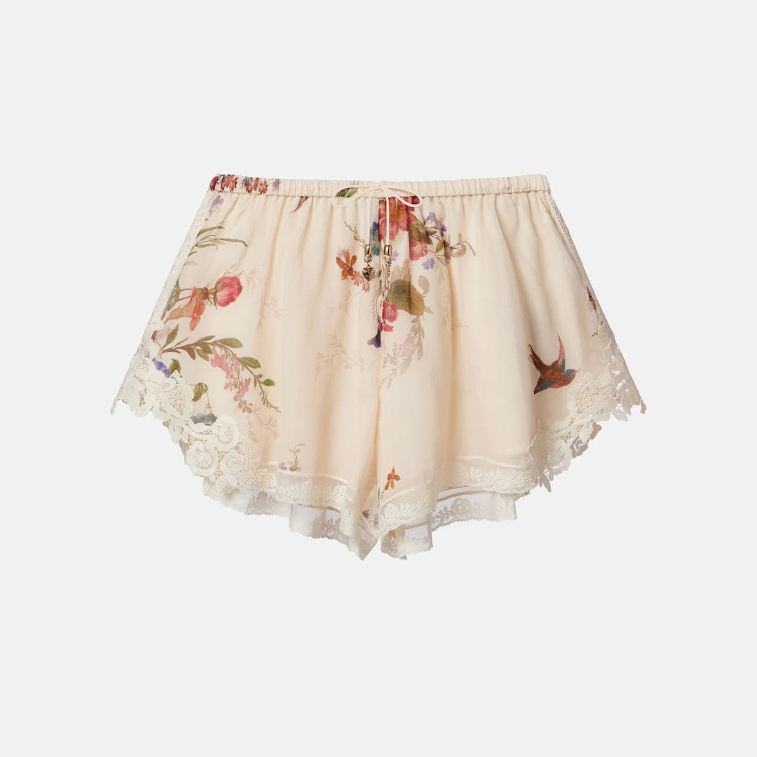 Zimmermann - Patience floral cotton and silk shorts
