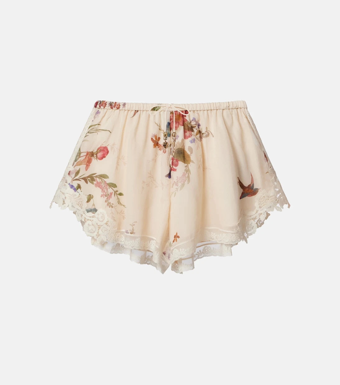 Zimmermann - Patience floral cotton and silk shorts