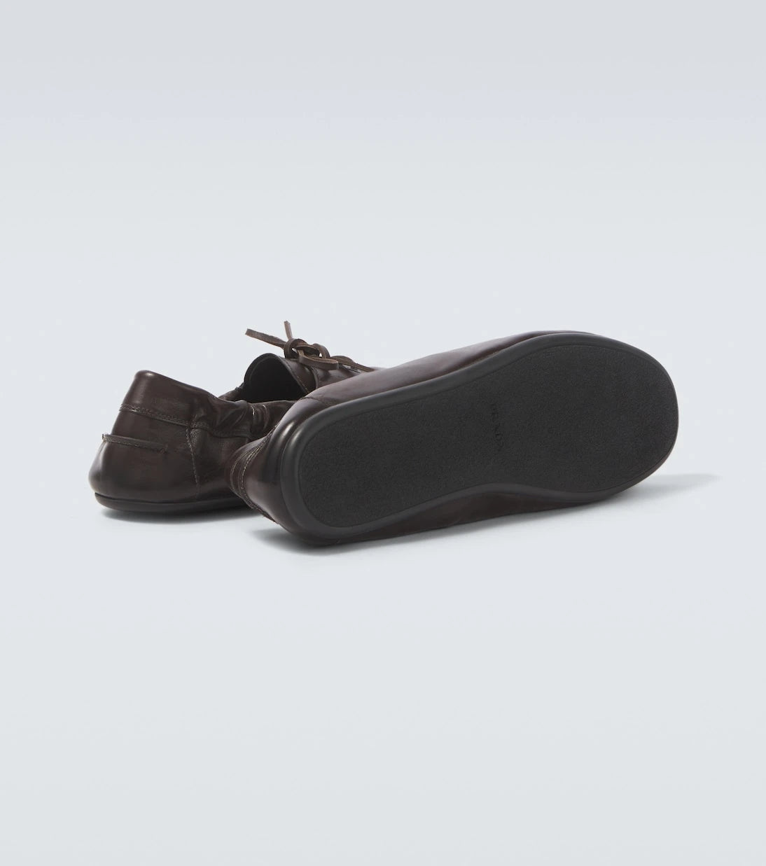 Prada - Shuffle leather boat shoes