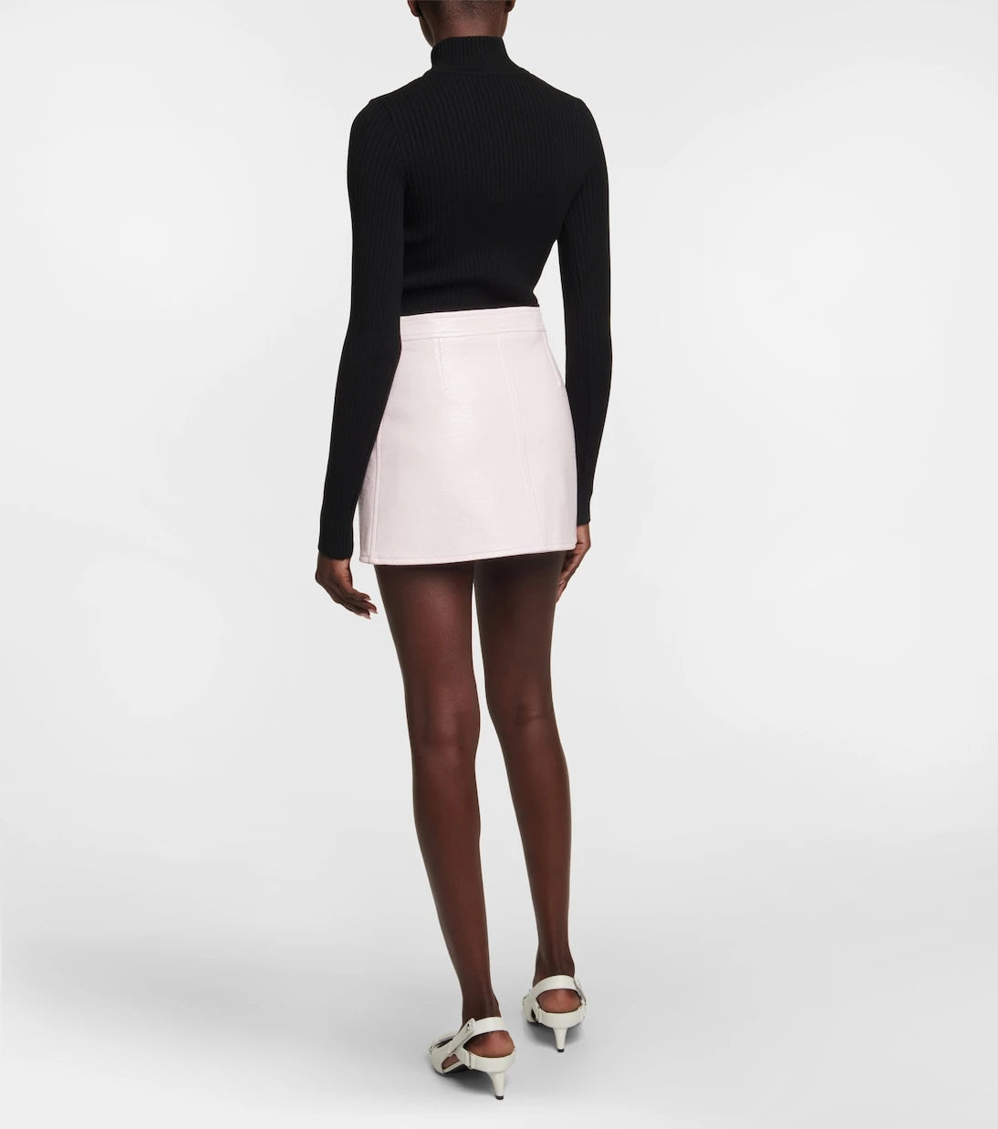 Courrèges - Coated cotton miniskirt