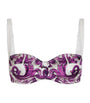 Dolce & Gabbana Multi Silk-Blend Majolica Print Bra Top