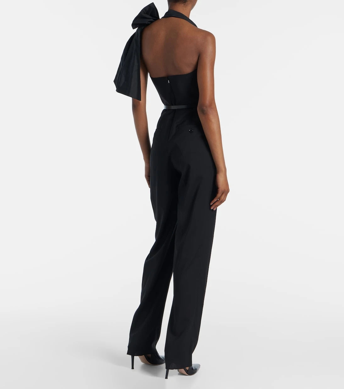 Max Mara - Asymmetric virgin wool jumpsuit