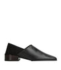 Alaïa Leather Square-Toe Loafers 20
