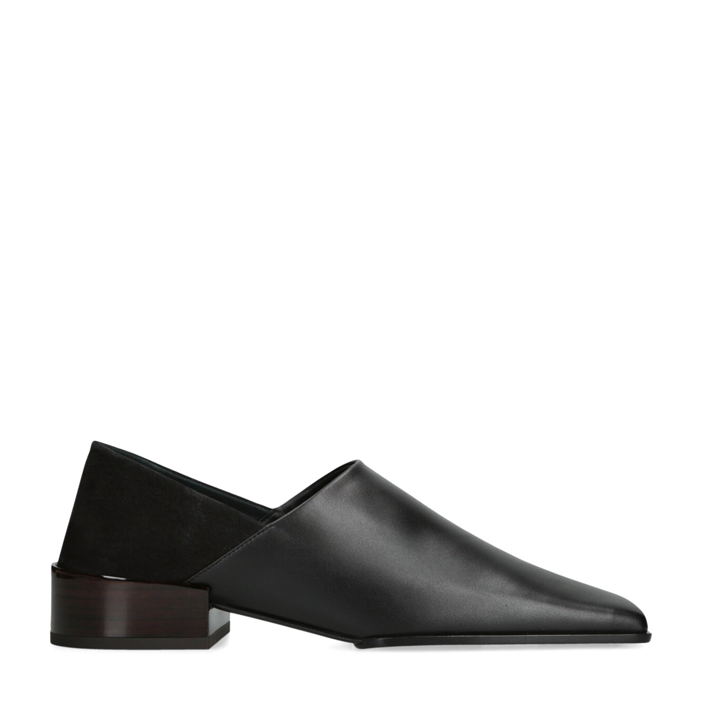 Alaïa Leather Square-Toe Loafers 20