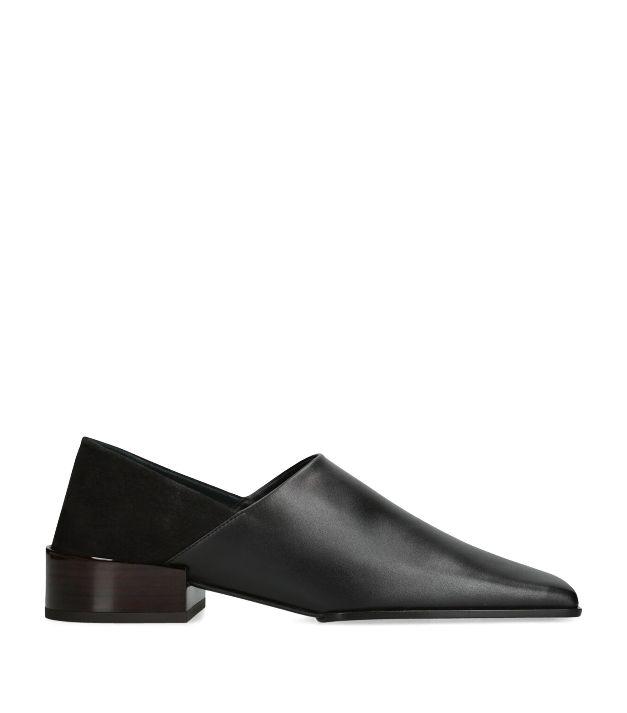Alaïa Leather Square-Toe Loafers 20