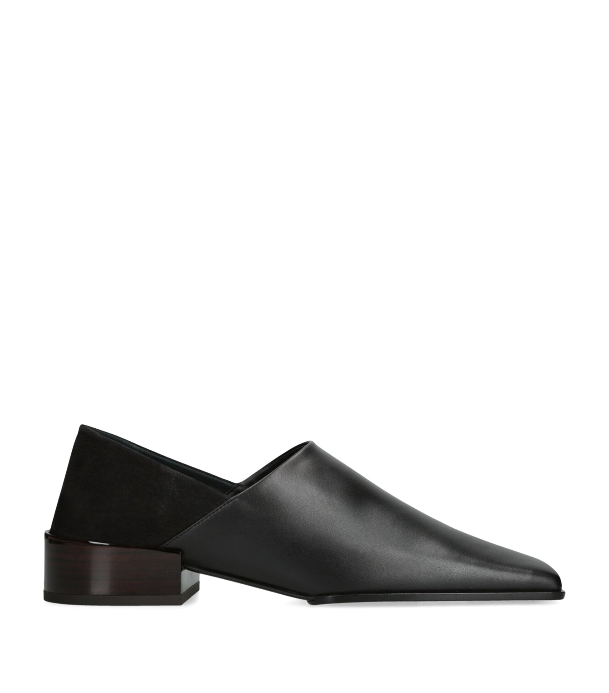 Alaïa Leather Square-Toe Loafers 20