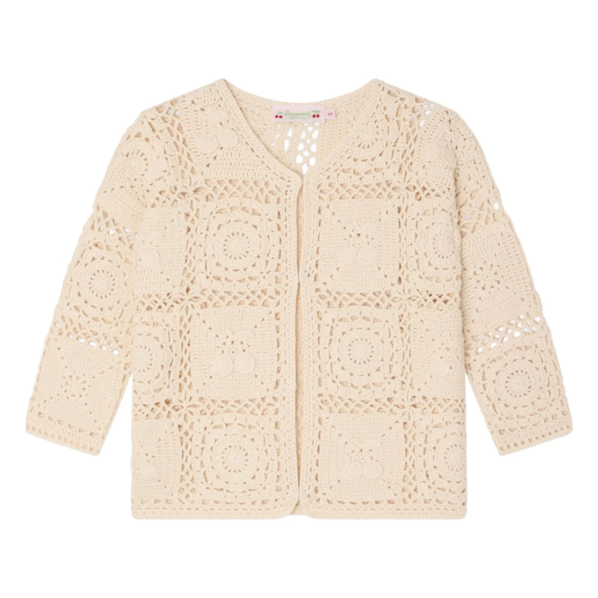 Bonpoint - Léa-Marie Crochet Cardigan | Ecru