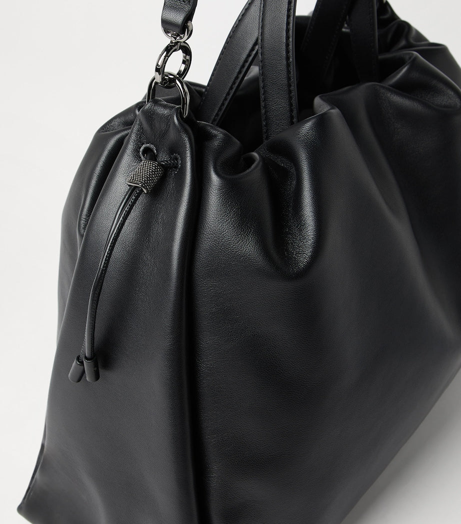 Large Leather Mellow Bucket Bag
