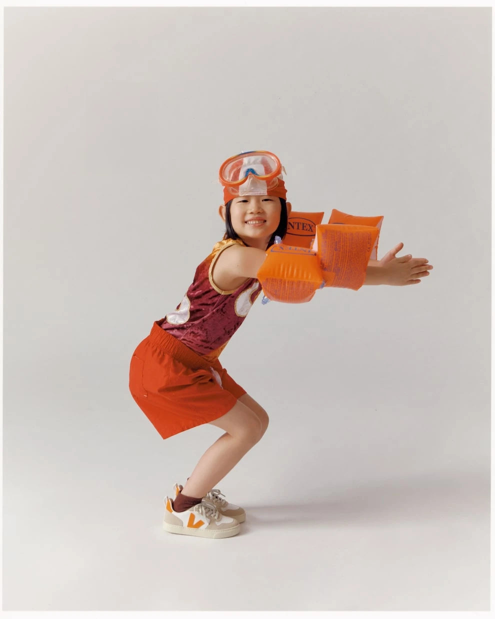 Veja Kids - V-10 leather sneakers