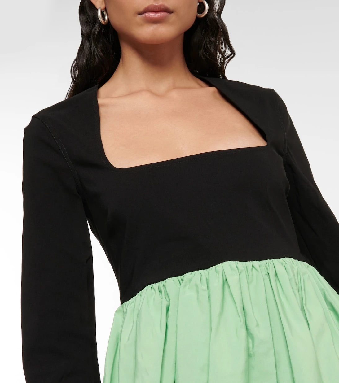 Ganni - Balloon skirt taffeta minidress