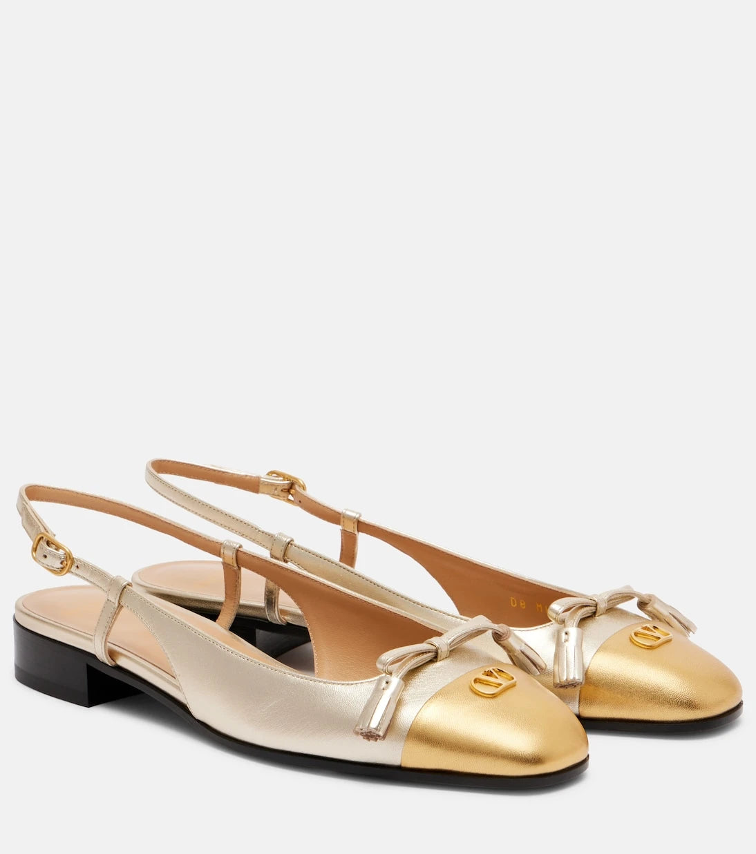Valentino Garavani - Valet Du Roi leather slingback flats
